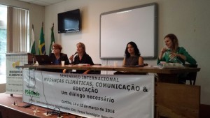 Mesa sobre Comunicação das mudanças climáticas e governança (fotos SM)